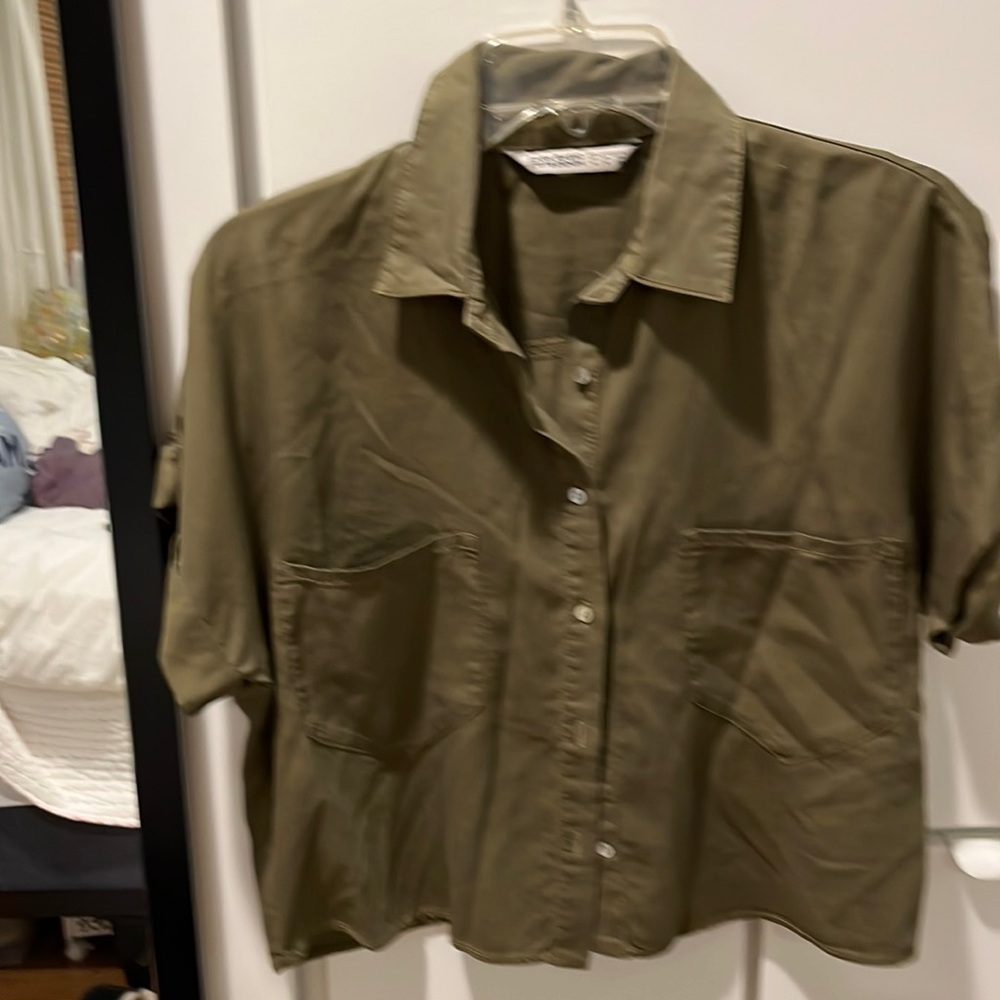Zara cropped blouse